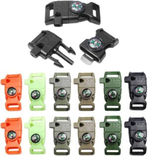 Paracord Buckle with Whistle Compas...