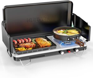 ROVSUN 2-in-1 Portable Camping Stov...