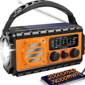 QAUYYW 74000mWh Emergency Radio wit...