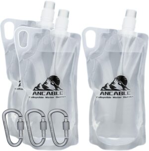 Ancable 33oz (1L) Collapsible Water...