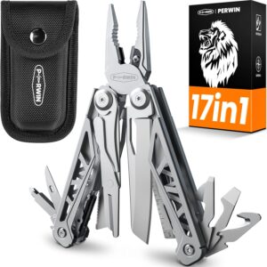 PERWIN Multitool, 17-in-1 Stainless...