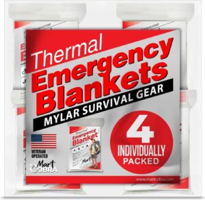 Emergency Blanket 4-Pack Space Myla...