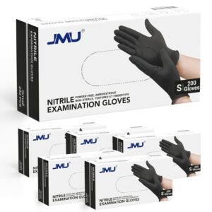 JMU Black Nitrile Gloves Small Case...