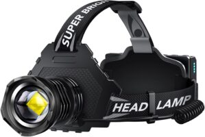 AKNEAR Rechargeable LED Headlamp Su...