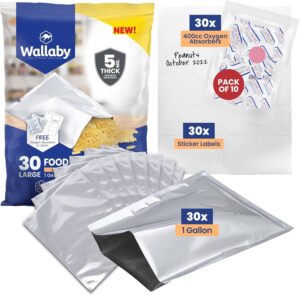 Wallaby 30 Count 1-Gallon Mylar Bag...