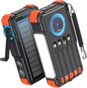 BLAVOR Solar Power Bank with Hand C...