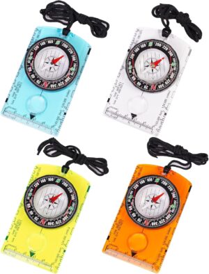 4 Pcs Outdoor Compass with Adjustab...