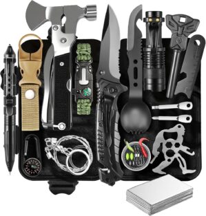 Survival Gear Kit for Men: 27-in-1 ...