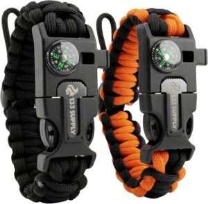 Paracord Bracelet Compass Hiking Su...