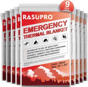9 Pack Emergency Blankets, Outdoor ...