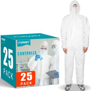 FURWEY Hazmat Suits 25PACK Disposab...