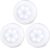 STAR-SPANGLED 3 Pack 2.8” Motion Sensor Lights Indoor AAA Battery Operated, Stick on LED Puck Light for Stairs, Under Cabinet, Closet, Cool White