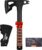 MOSSY OAK 12″ Camping Axe and Survival Hatchet with Sheath, Compact Outdoor Multitool Hatchet with Hex Wrench Slots, Non-Slip Dual-Color Handle, Small Camping Gear for Hiking, Chopping, Hunting