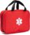Red First Aid Bag Empty Travel Rescue Pouch First Responder Storage Medicine Emergency Bag for Car Home Office Kitchen Sport Outdoors (Red with Folders)