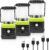 Jarxin 3PCS 6500K White Light LED Camping Lantern Rechargeable 1000LM, 4500mAh Power Bank, Flashlight for Hurricane Emergency, Hiking, IP44 Waterproof Lantern(Black)
