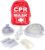 Adult and Infant CPR Mask Combo Kit – Includes 2 CPR Masks with One-Way Valves, Pair of Vinyl Gloves, 2 Alcohol Prep Pads – Portable Emergency CPR Kit – Red