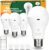 Neporal MagicGlow Rechargeable Light Bulbs with Remote, 3 Colors Shift + Stepless Dimmable Battery Powered LED Bulbs, USB Rechargeable, A19 Emergency LED Light Bulbs, 15W, Up to 24 Hours