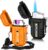 2 Pack Waterproof Lighter Outdoor Windproof Torch Lighters Dual Arc Butane Electric Lighters USB Rechargeable Lighters Flameless Plasma Lighter Camping Hiking Adventure Survival Tactical Gear