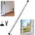 WooFog 2-in-1 Sliding Door Security Bar and Window Security Bar, 16.5-48inch Adjustable Multi-use Window Bars Security Inside, Patio Door Safety Stopper for Home, Apartment, White (1 Pcs)