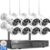 Hiseeu Wireless Pro WiFi Security Camera System, 16CH 4K NVR Kit, Corded Powered 8Pcs 5MP CCTV Home Security Camera System for Indoor/Outdoor, Night Vision, Waterproof, Motion Detection, 3TB HDD