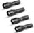 JARDLITE LED Emergency Handheld Flashlight, 4 Pack, Adjustable Focus, Water Resistant with 5 Modes, Best Tactical Torch for Hurricane, Camping, Dog Walking