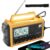 5000 Emergency Weather Radio- Portable Radio AM/FM/SW/NOAA with USB Charger, Rechargeable Battery Powered Solar/Hand Crank Radio with Flashlight, Large Backlit LCD Display, Headphone Jack, SOS Alarm