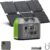 Portable Solar Generator, 300W Portable Power Station with Foldable 60W Solar Panel, 110V Pure Sine Wave 296Wh 80000mAh Lithium Battery Pack for Home Use RV Van Outdoor Camping-Panel included