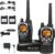 Midland GXT1000VP4 GMRS Two-Way Radio (50 Channel, Long Range, 142 Privacy Codes, SOS, NOAA, Rechargeable Nickel Battery, Black/Silver 2-Pack)